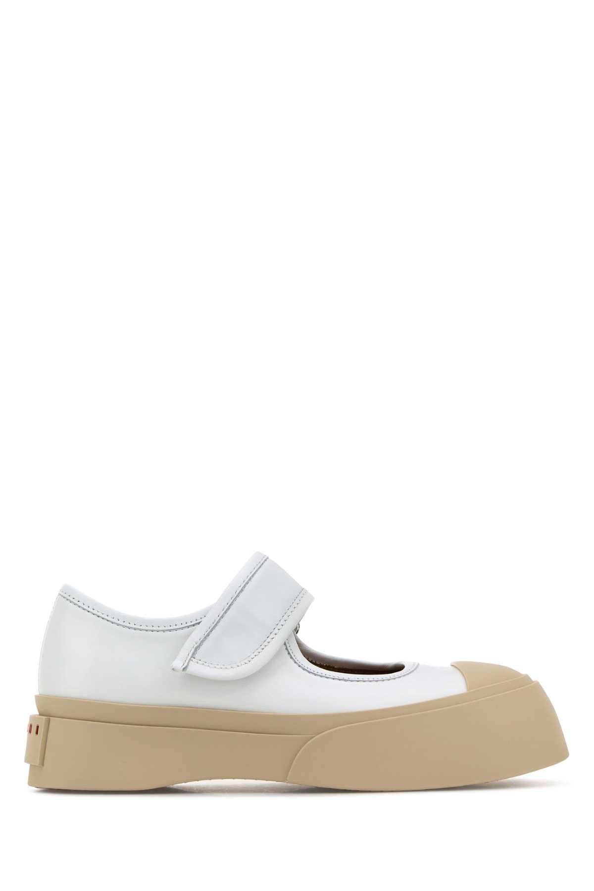 Marni Leather Mary Jane Sneaker — White