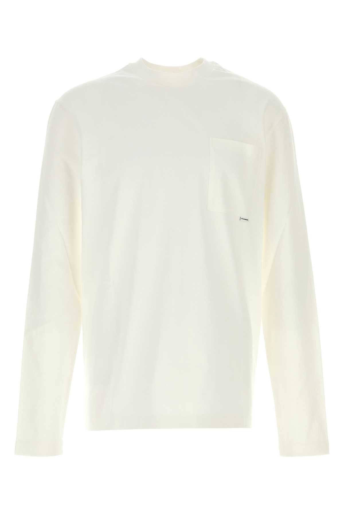 Jil Sander Long-Sleeve Cotton T-Shirt — White