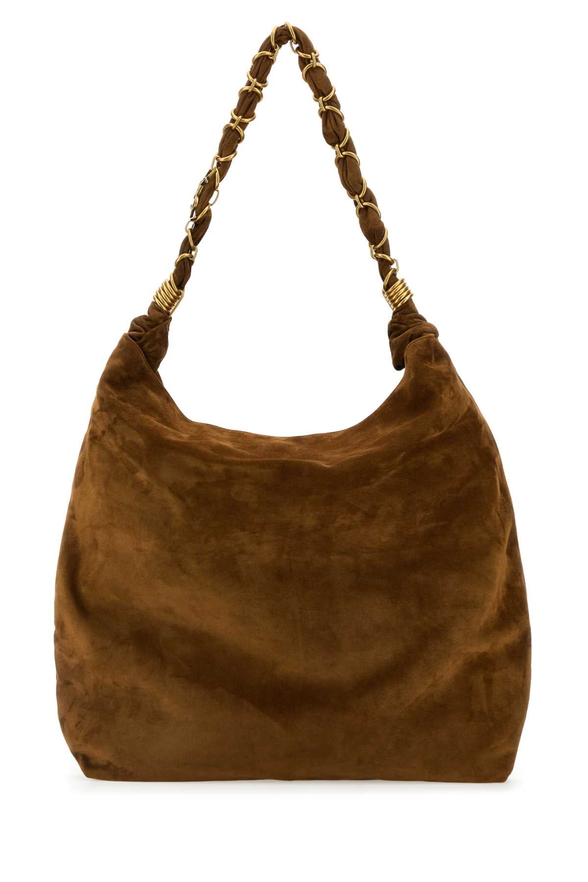 Saint Laurent Amalia Shoulder Bag — Brown