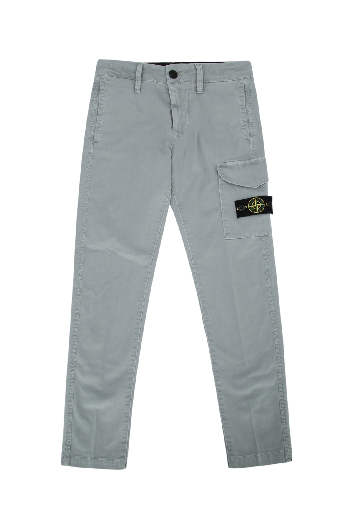 Stone Island Kids Utility Pocket Cargo Pants — Gray