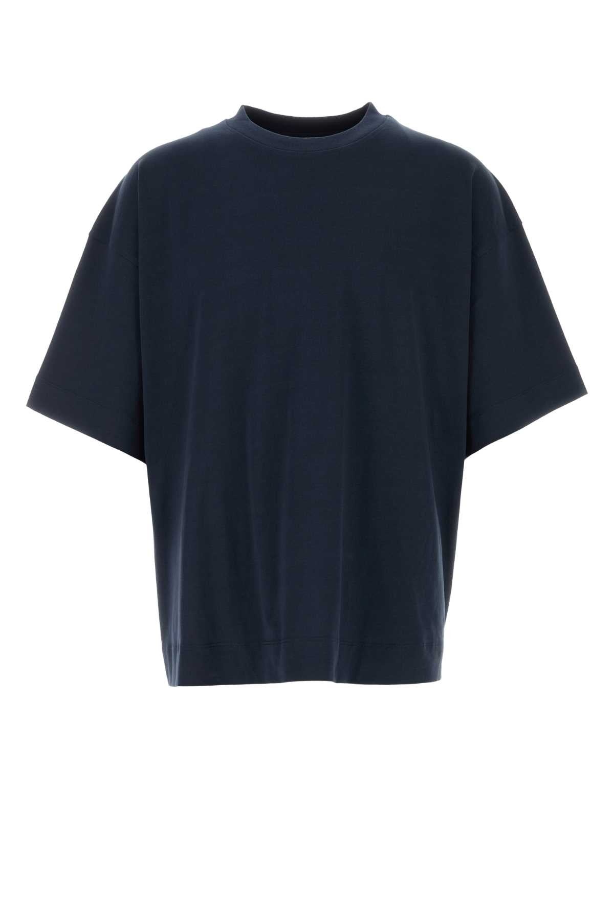 Dries Van Noten Oversize Cotton T-Shirt — Navy