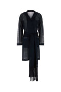 Ferragamo Sheer Overlay Jacket — Navy