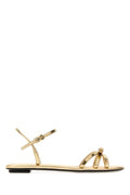 Prada Gold Leather Sandals — Gold