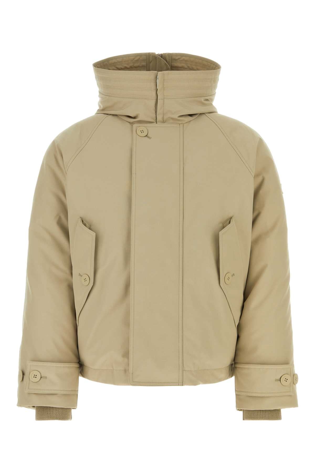 Ferragamo Polyester-Blend Padded Padded Jacket — Beige