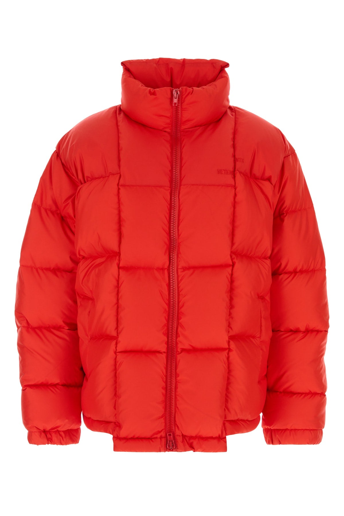 Vetements Cut-Up Puffer Down Jacket — Red