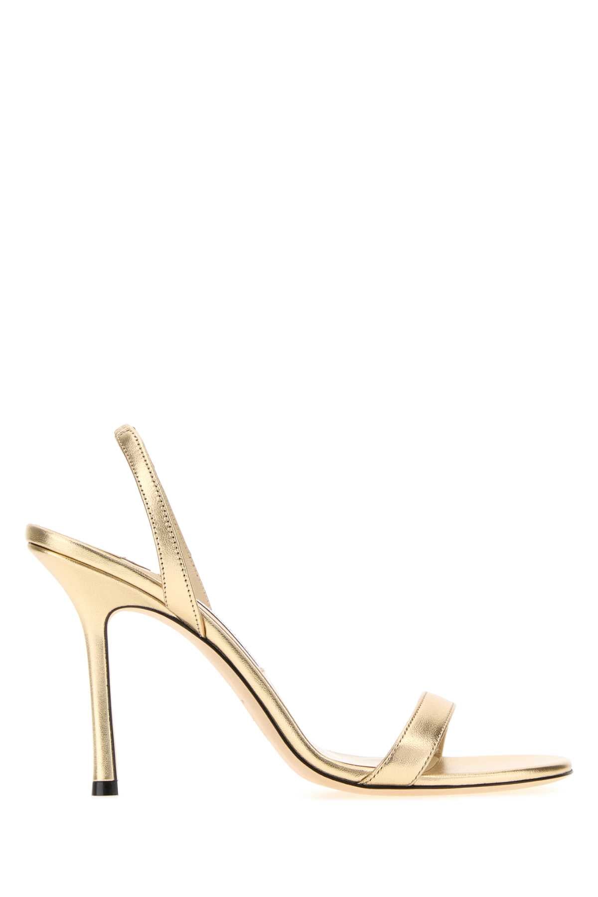 Jimmy Choo Jenn Heel Sandal — Gold