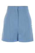 Sportmax Virgin Wool Blend Bermuda Shorts — Blue