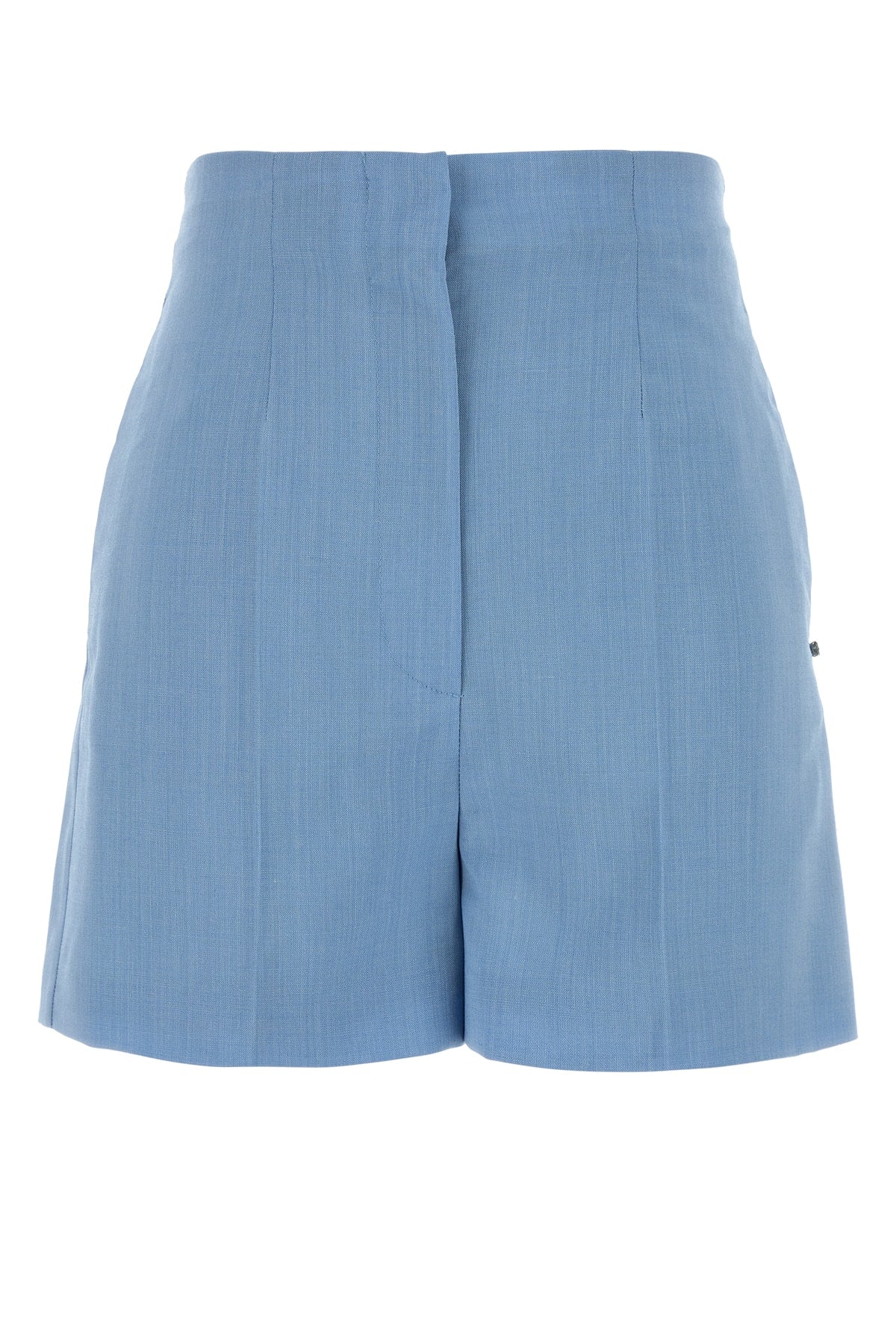 Sportmax Virgin Wool Blend Bermuda Shorts — Blue