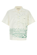 Prada Illustrated Poplin Shirt — White