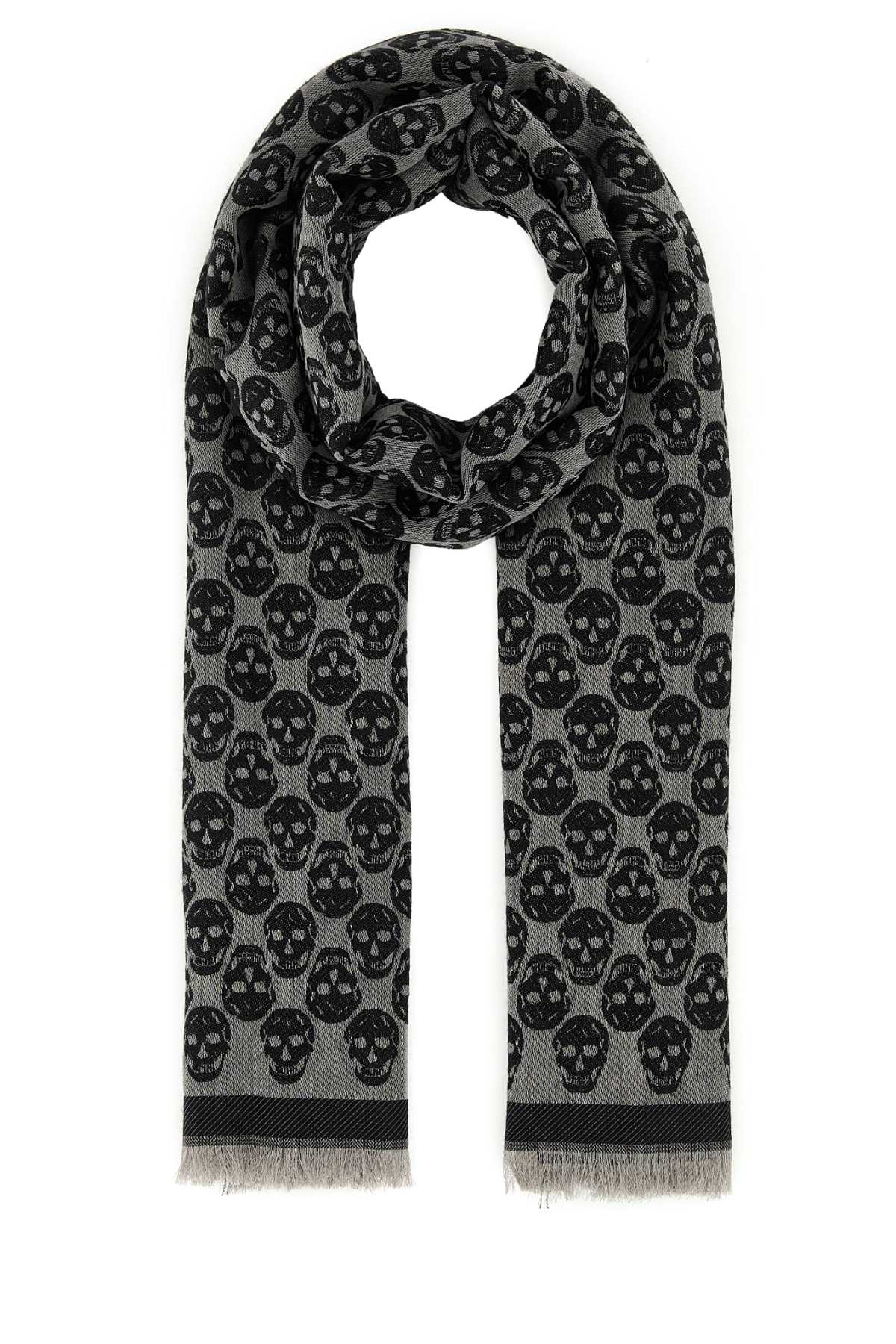 Bufanda con calavera Alexander McQueen - Gris
