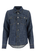 Bottega Veneta Viscose Blend Denim Shirt — Navy