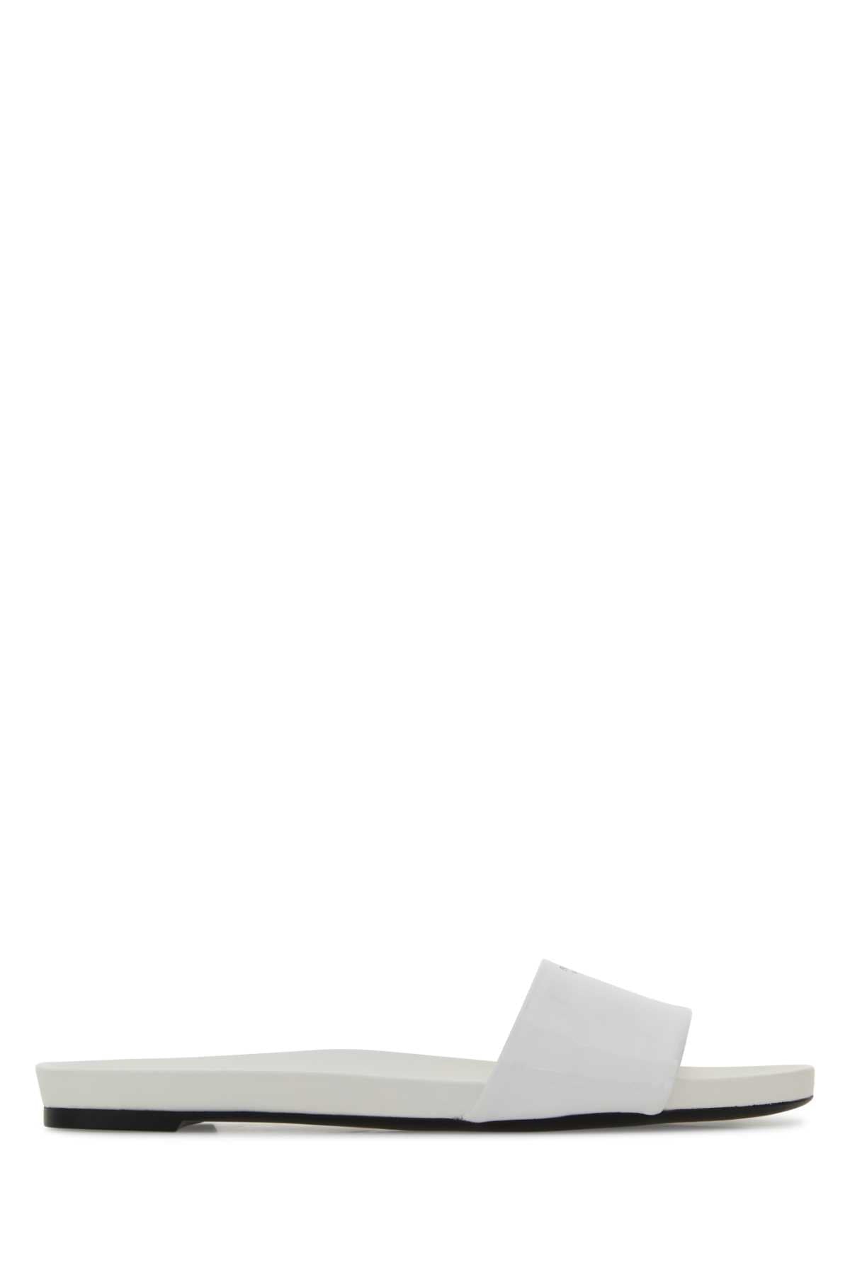 Prada Leather Slipper — White