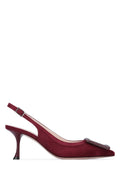 Roger Vivier City Slingback Heel — Burgundy