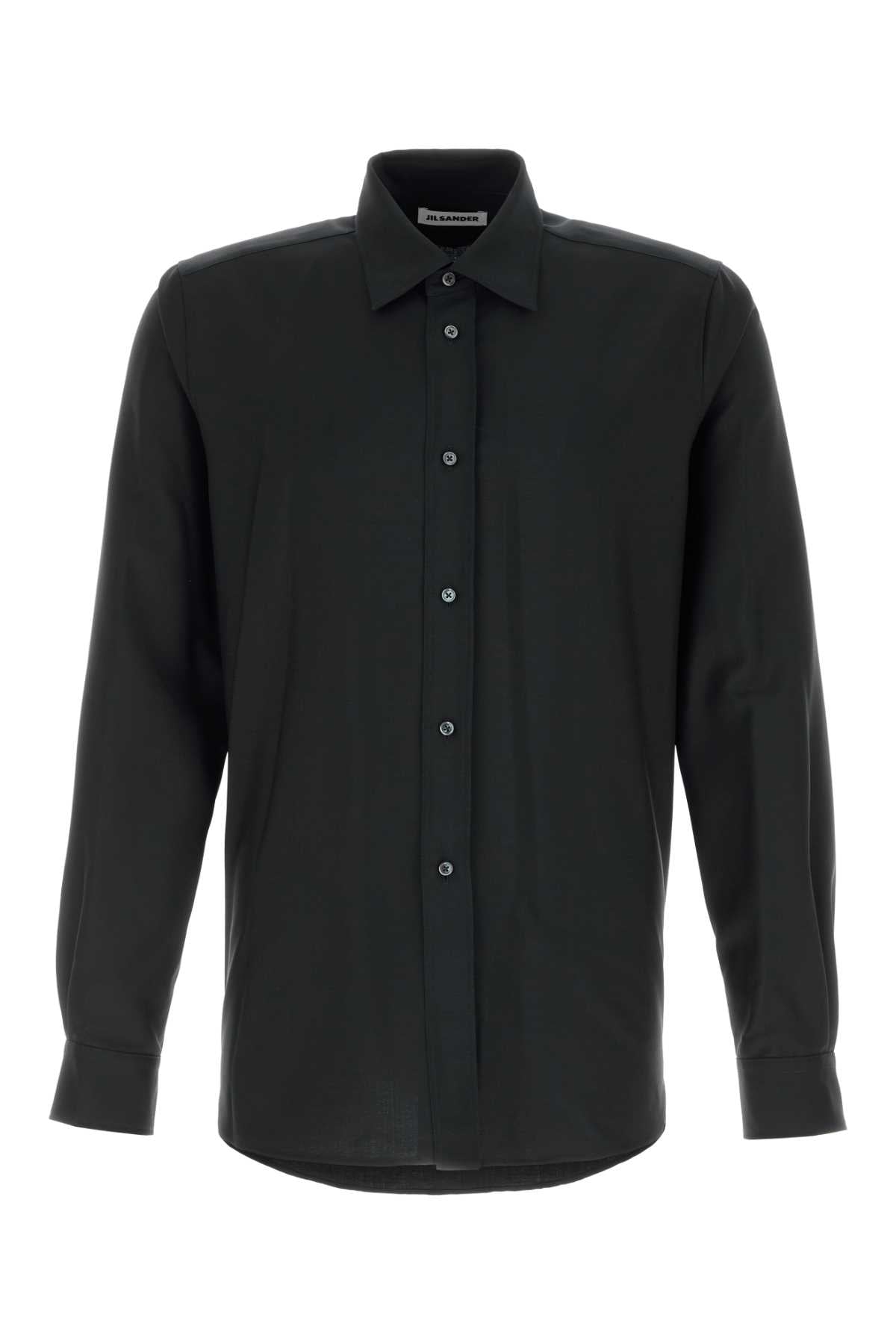 Jil Sander Virgin Wool Mohair Blend Shirt — Black