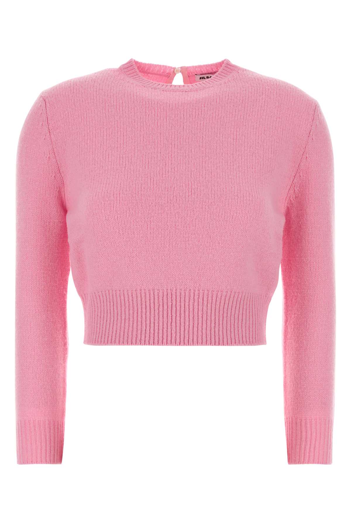 Jil Sander Virgin Wool Blend Sweater — Pink