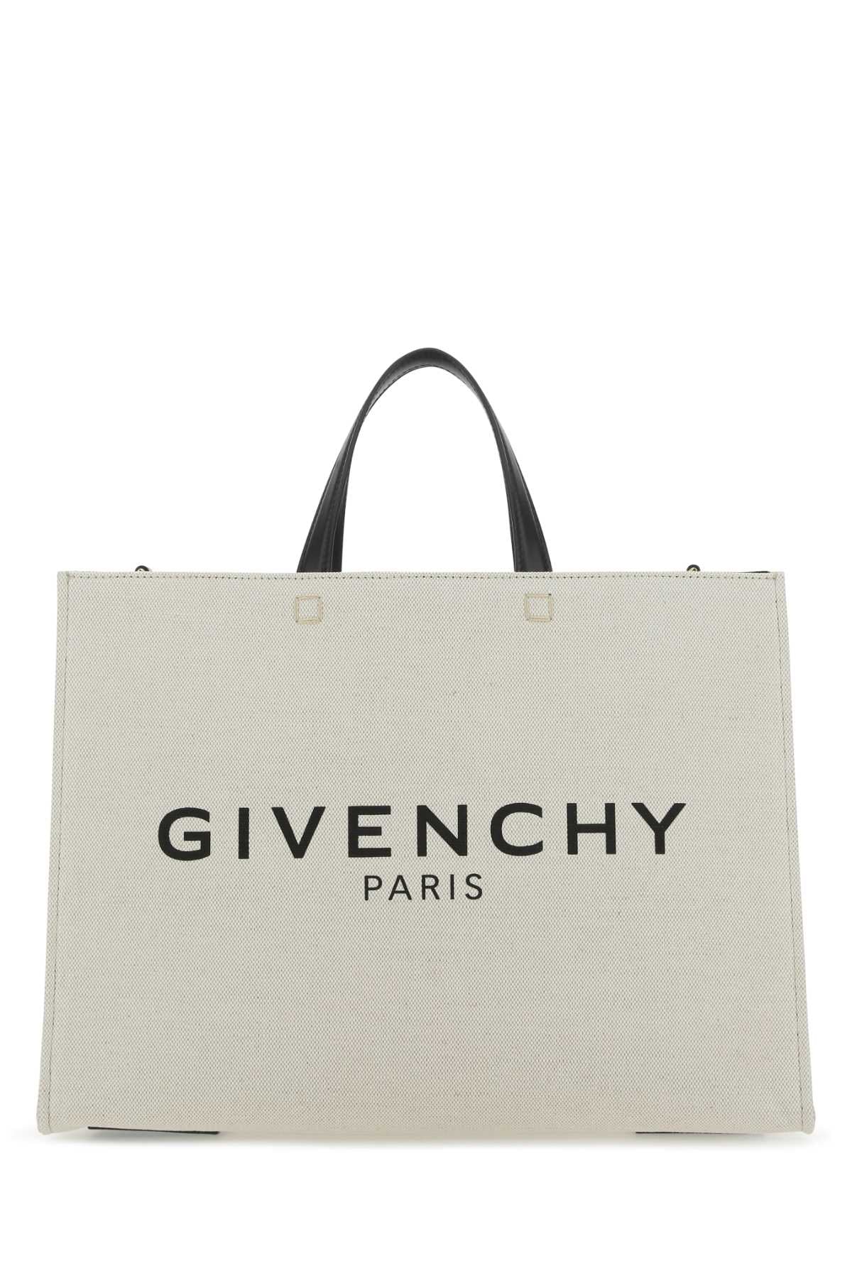 Givenchy Canvas Logo Tote Bag — Beige