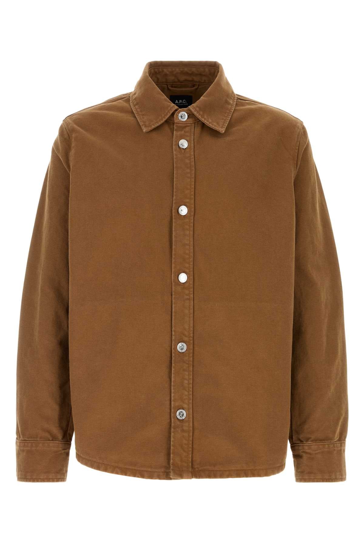 A.P.C. Cotton Denim Jacket — Brown