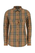 Camisa de algodón a cuadros de Burberry — Beige