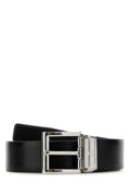 Prada Reversible Leather Belt — Black