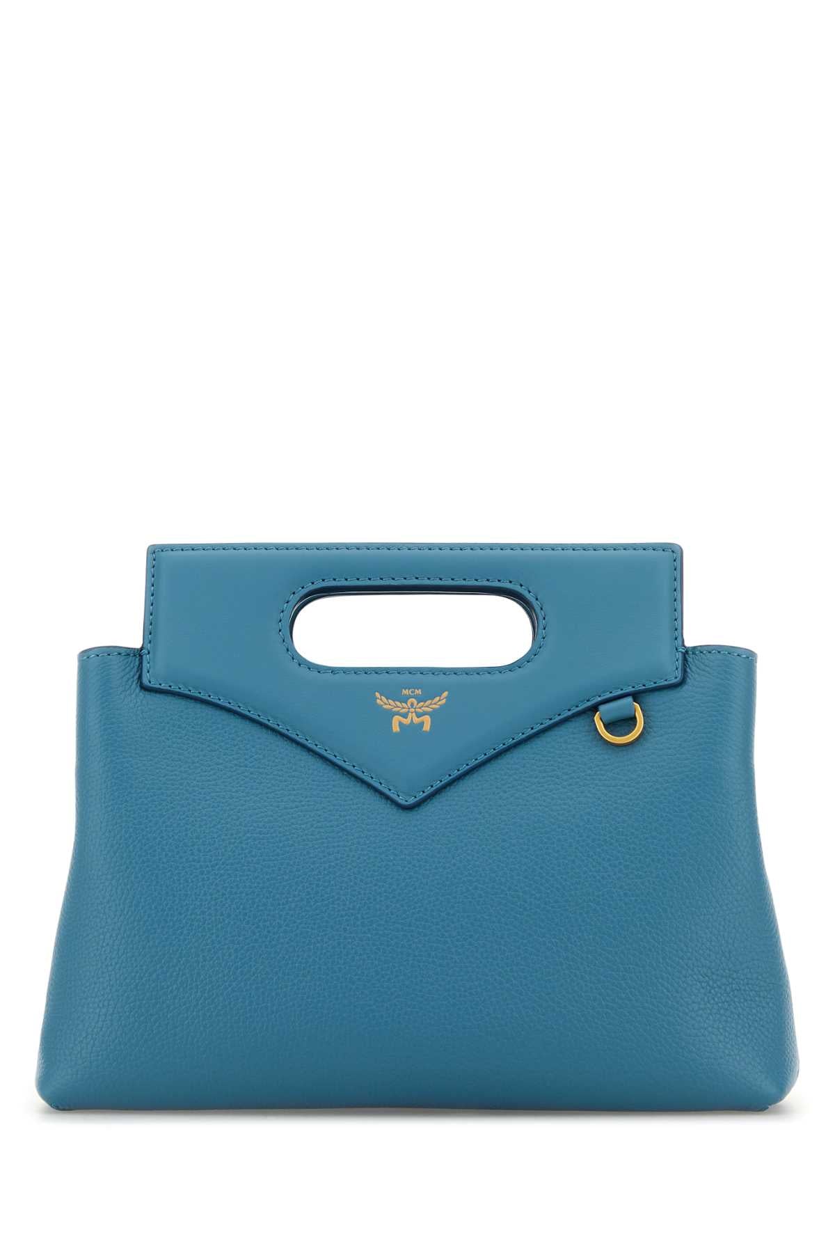 MCM Leather Mini Top Handle Top Handle Bag — Blue