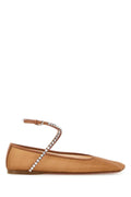 Amina Muaddi Ane Ballet Flat — Beige