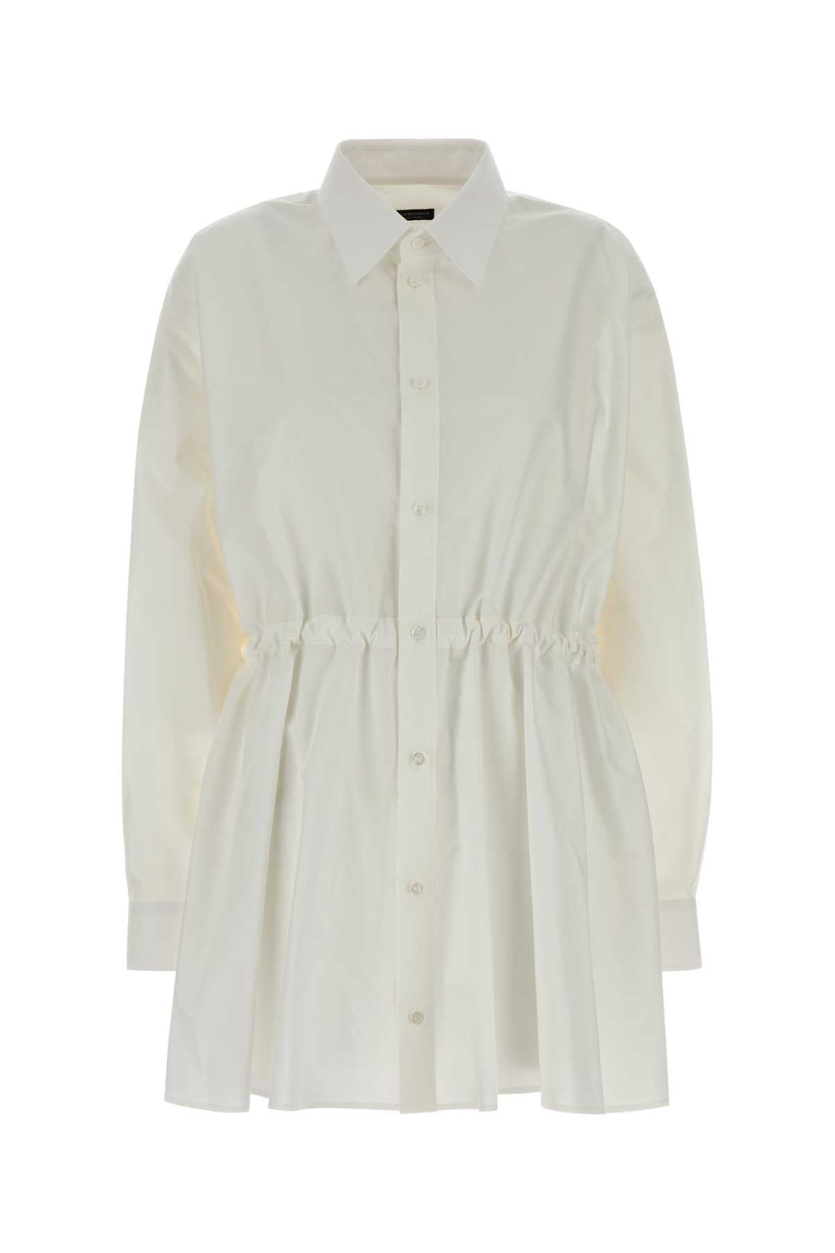 Balenciaga Hourglass Shirt Dress — White
