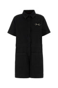 Gucci Denim with Horsebit Jumpsuit — Black