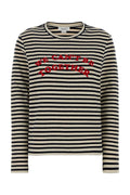 Alexander McQueen Embroidered Striped Cotton T-Shirt — Navy