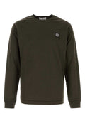 Stone Island Logo-Patch Cotton Sweatshirt — Gray