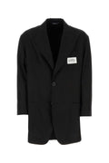 Dolce & Gabbana Oversized Shantung Blazer — Black