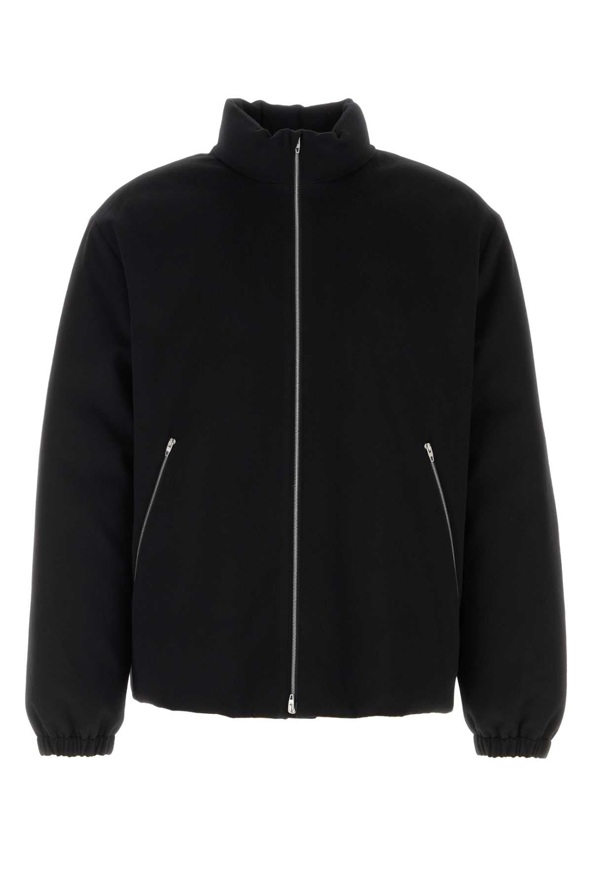 Jil Sander Wool-Shell Down-Padded Down Jacket — Black