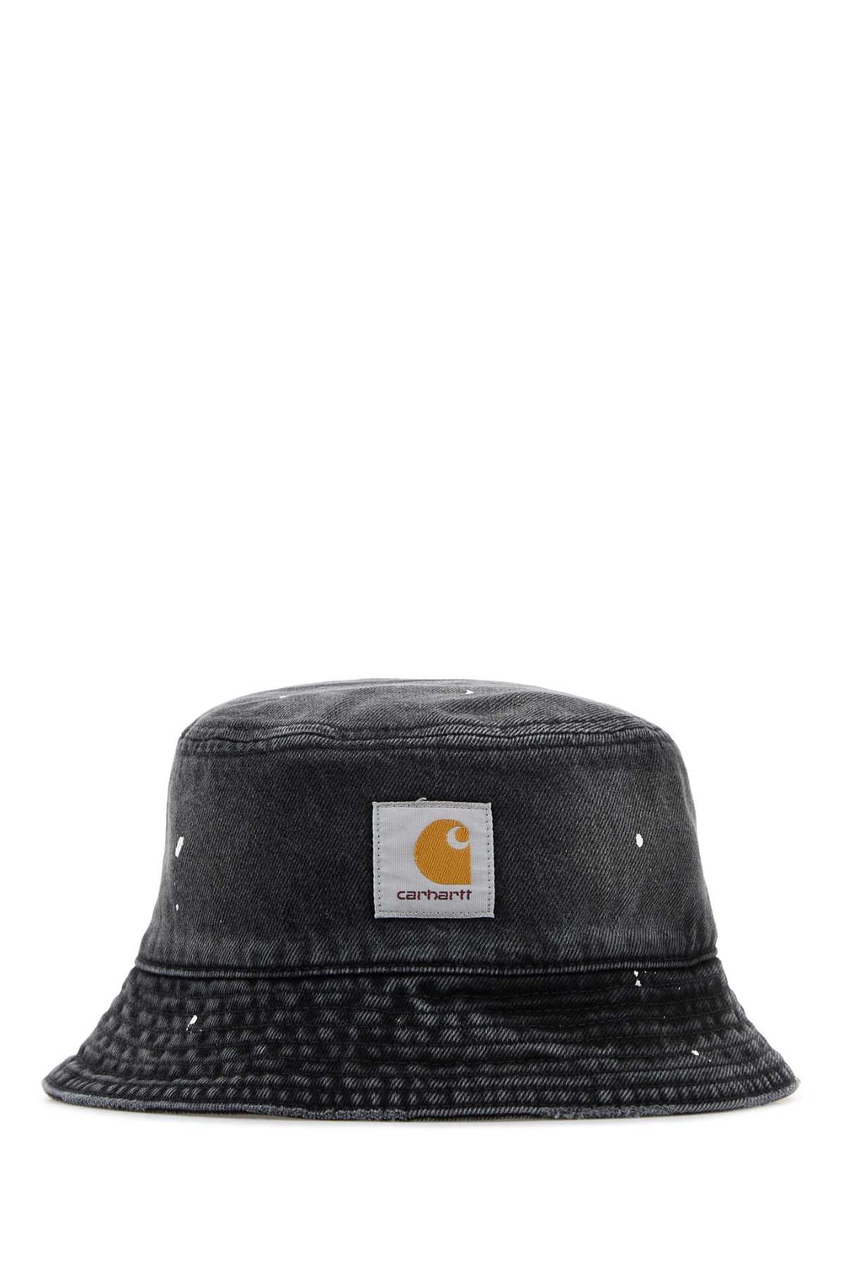 Carhartt Wip Belmar Distressed Denim Bucket Hat — Black