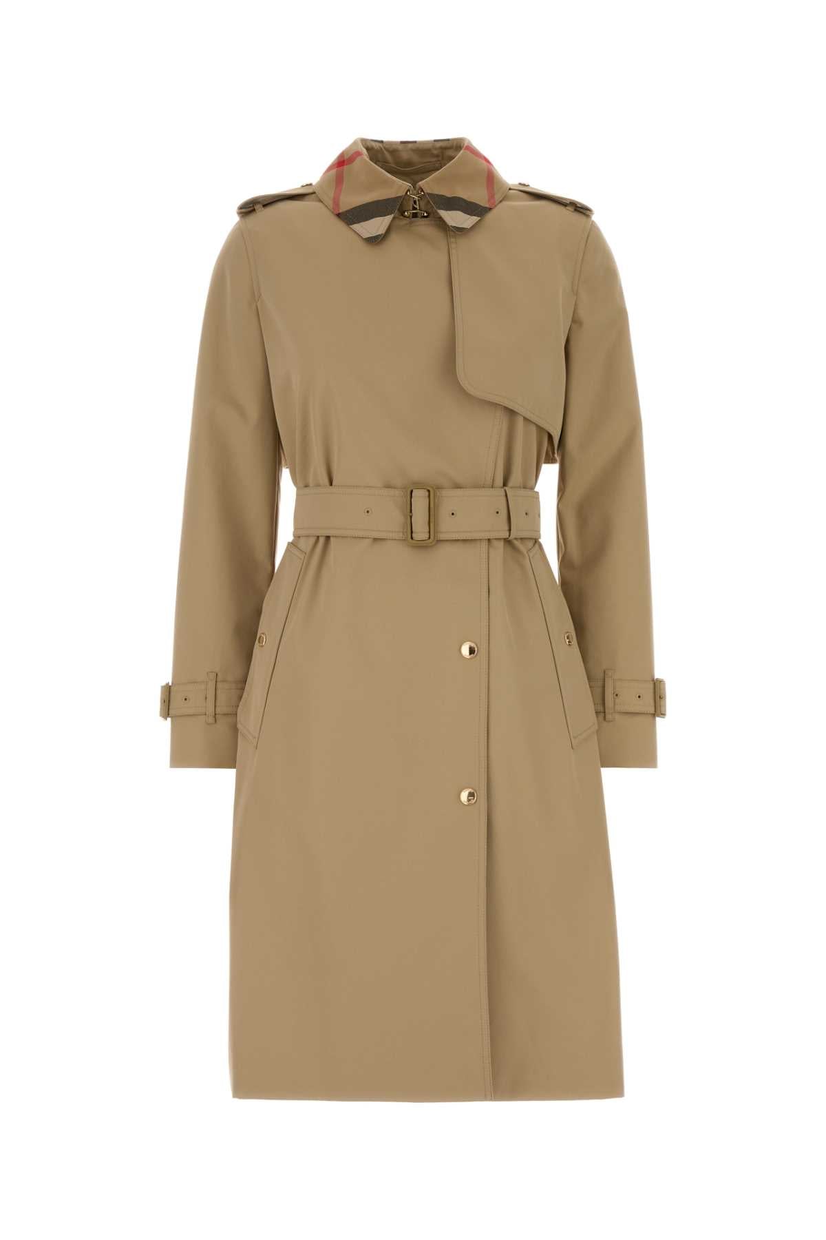 Burberry Sandridge Trench Coat — Beige