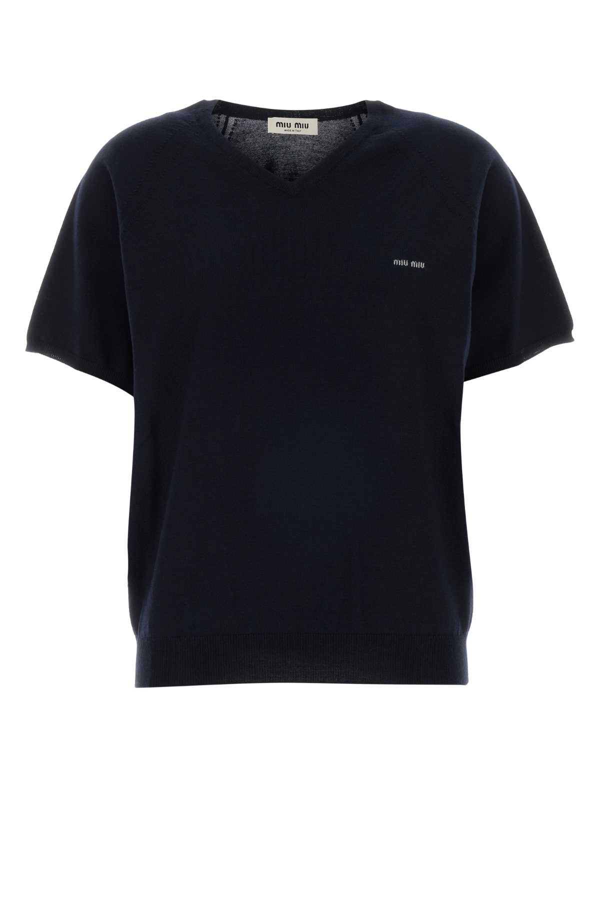 Miu Miu Virgin Wool Sweater — Navy