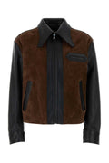 Marni Two-Tone Leather Jacket — Brown
