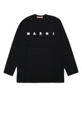 Marni Kids Logo-Print Cotton Sweatshirt — Black