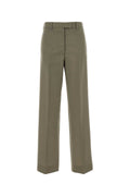 Miu Miu Mohair Blend Trousers — Beige