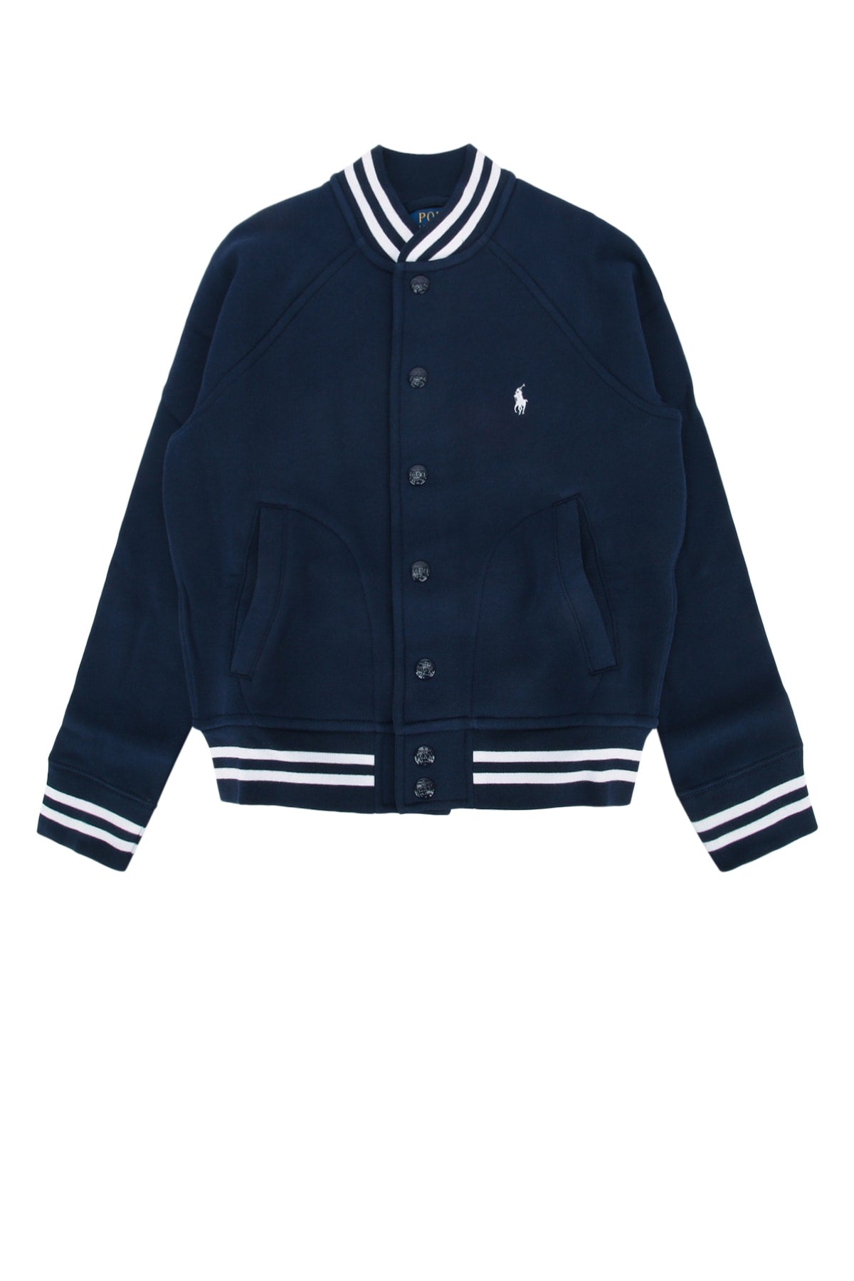 Polo Ralph Lauren Jr Striped Bomber Jacket — Navy