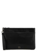 Dolce & Gabbana Vitello Leather Clutch — Black