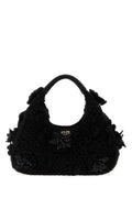 Ganni Crochet Hobo Bag — Black