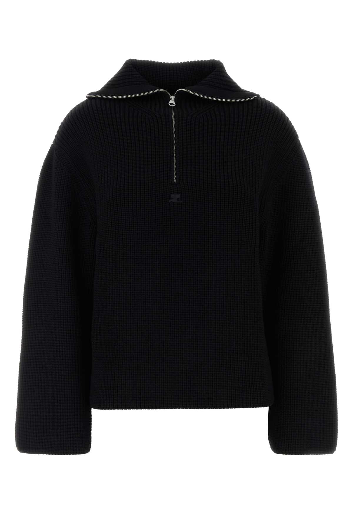 Courreges Wool Sweater — Black