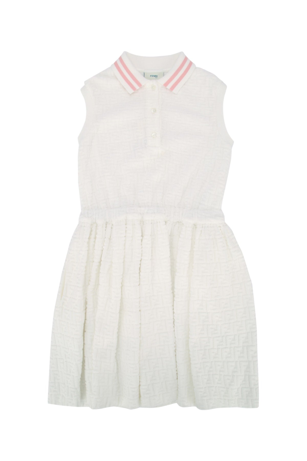 Fendi Kids Spugna Dress — White