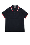 Moncler Jr Polo Polo — Navy
