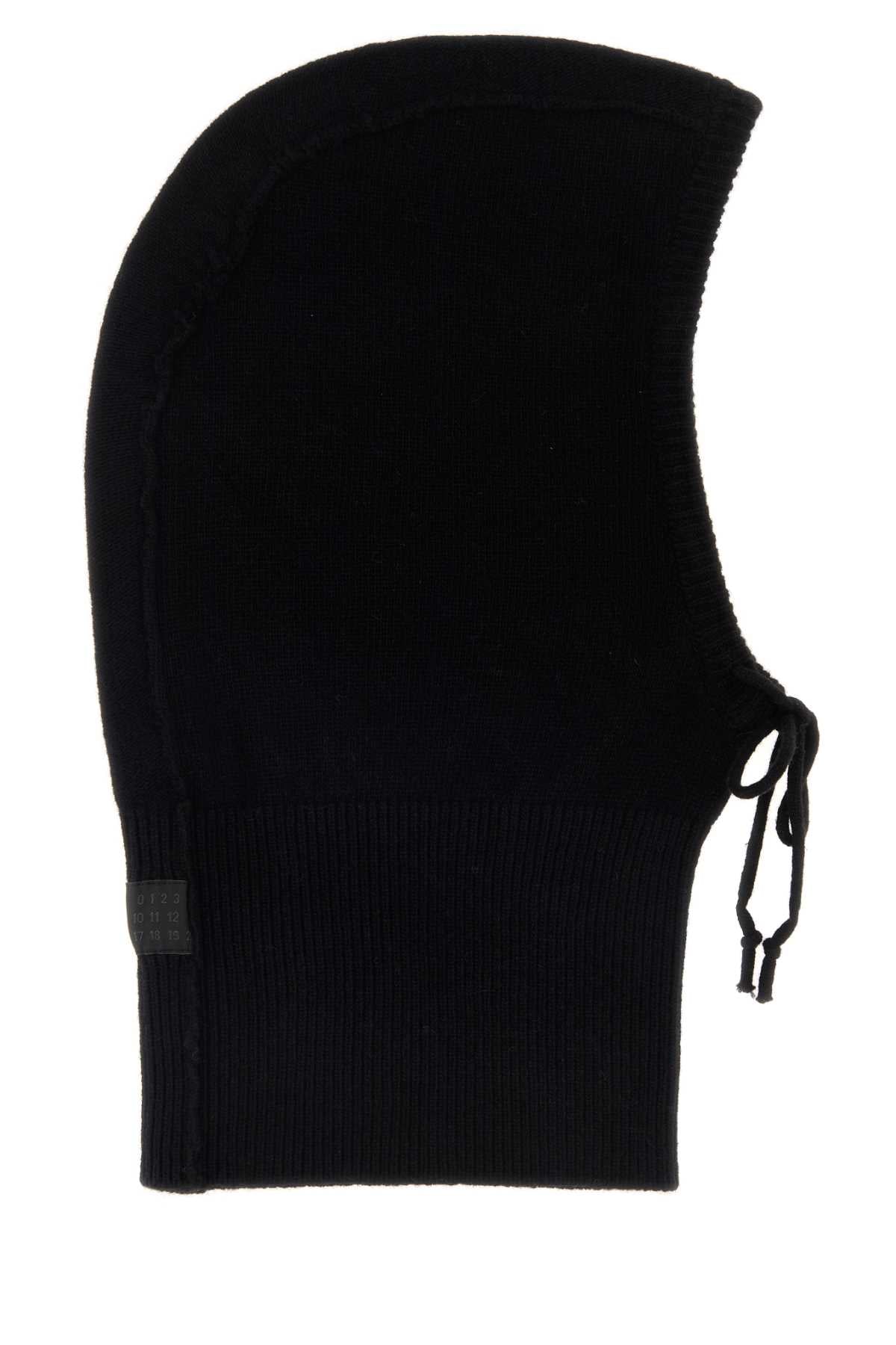 MM6 Maison Margiela CAP Wool Blend Balaclava — Black