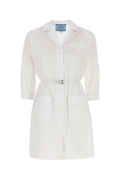 Prada Poplin Shirt Dress — White