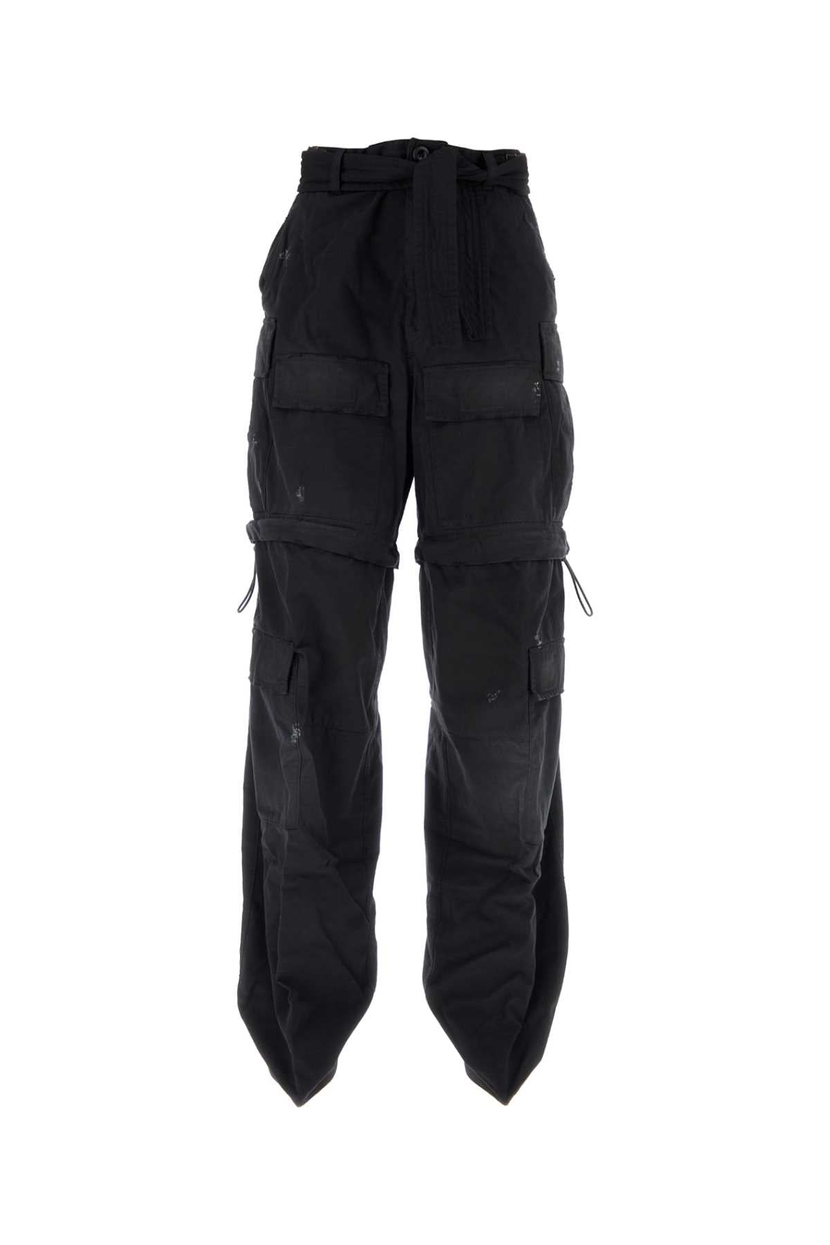 Balenciaga Cotton Knife Cargo Cargo Pants — Black