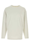Lemaire Cotton-Silk Blend Long-Sleeve T-Shirt — Beige
