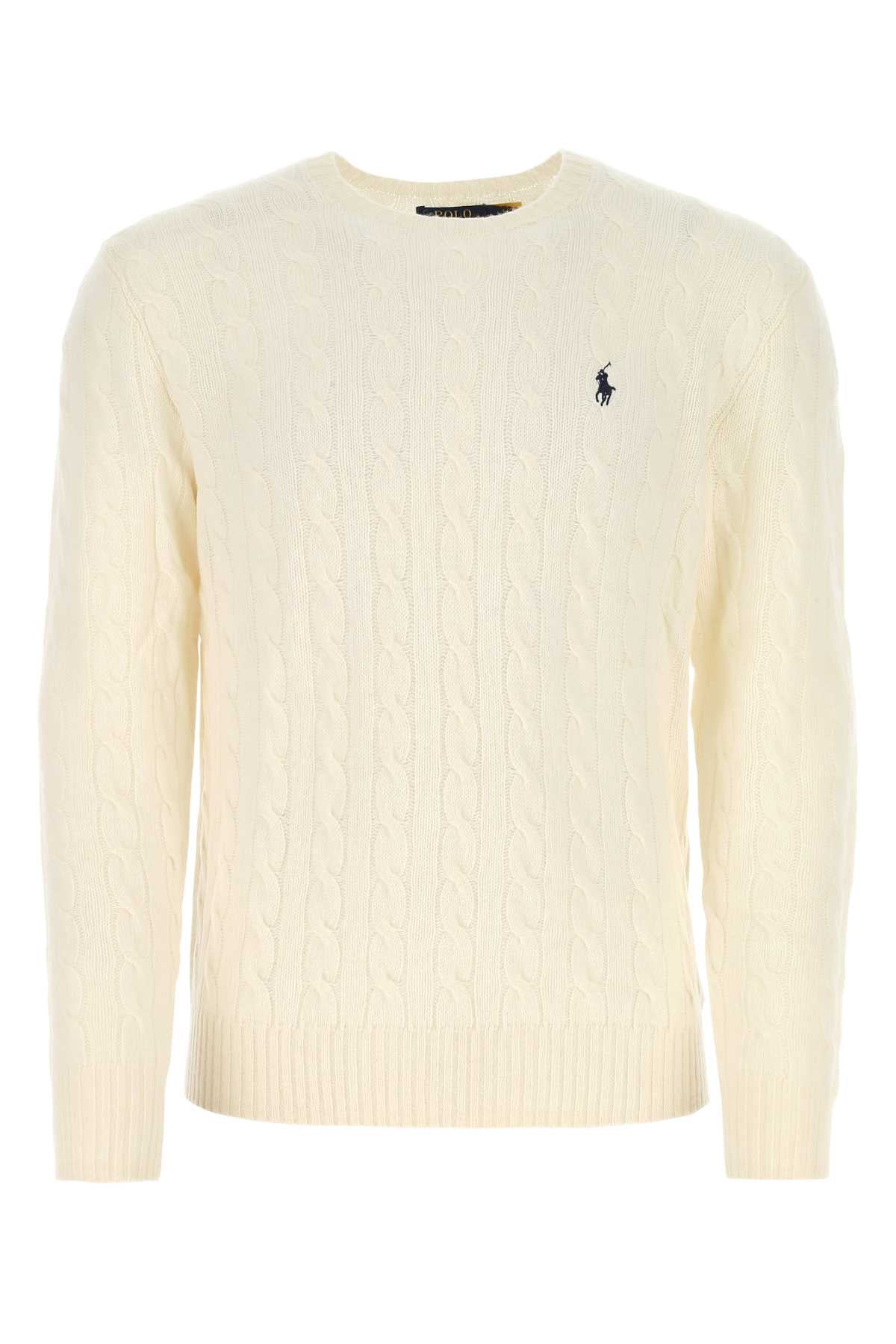 Polo Ralph Lauren Cable-Knit Wool Blend Sweater — Beige