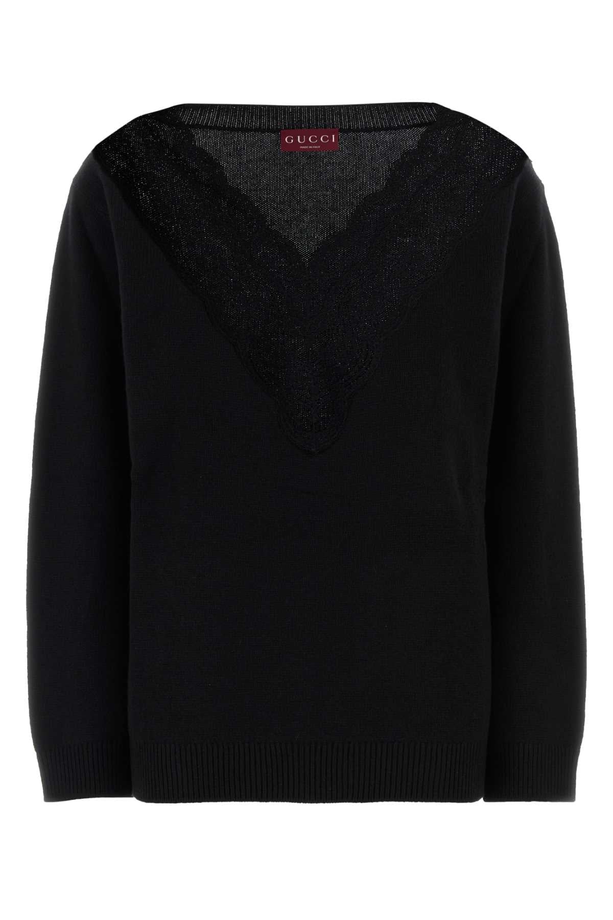 Gucci Wool-Cashmere Blend Sweater — Black