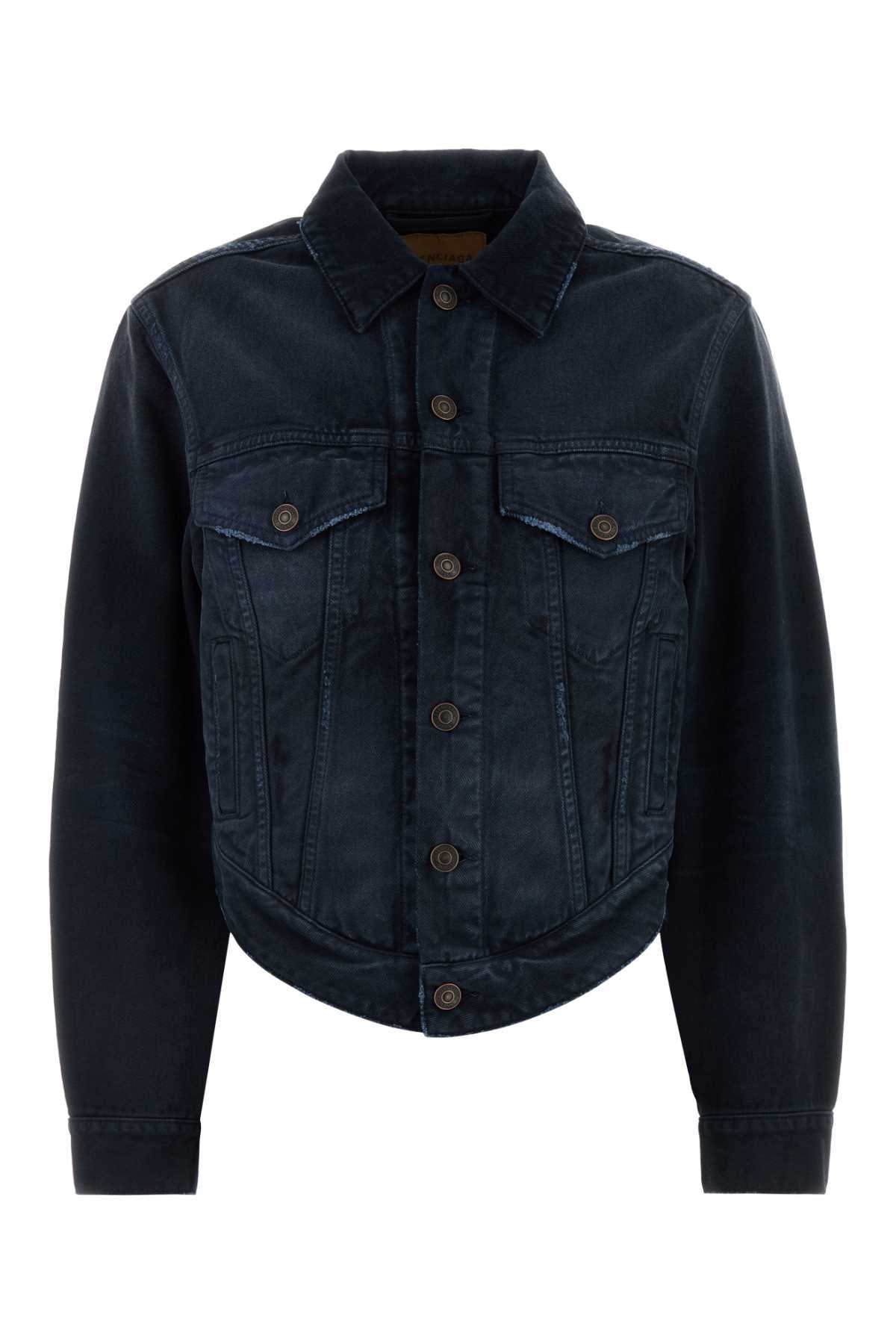 Balenciaga Waistband Jacket — Navy